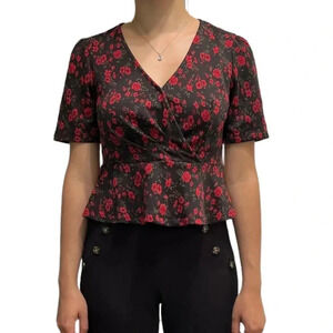 Meadow Rue‎ by Anthropologie Floral Print Blouse, Size Small